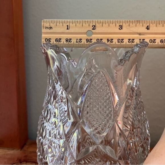 Vintage Early American Prescut Glass Celery Vase - Picture 6 of 8